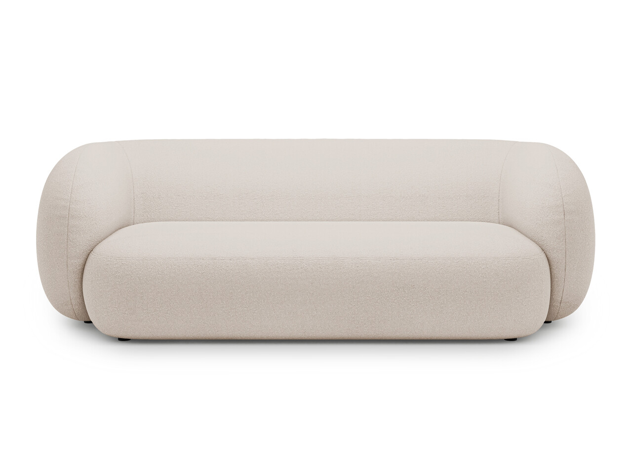 Canapea modulara 3 locuri, Kate, Micadoni Home, 213x99x76 cm, tesatura boucle, bej - imagine 5
